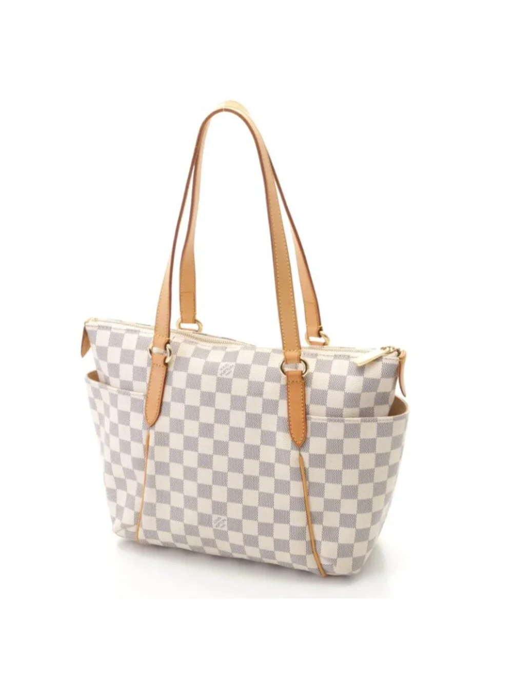 Louis Vuitton Totally PM Damier Azur Tote Bag Canvas White